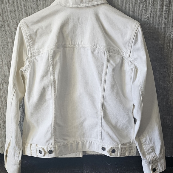 White Eddie Bauer Jean Jacket - Picture 3 of 4